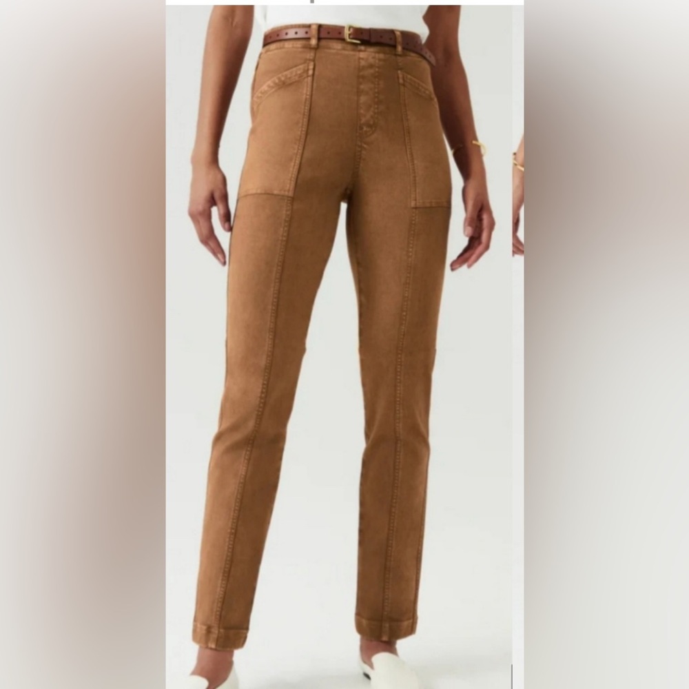 New Spanx Camel Skinny Straight Pants, S